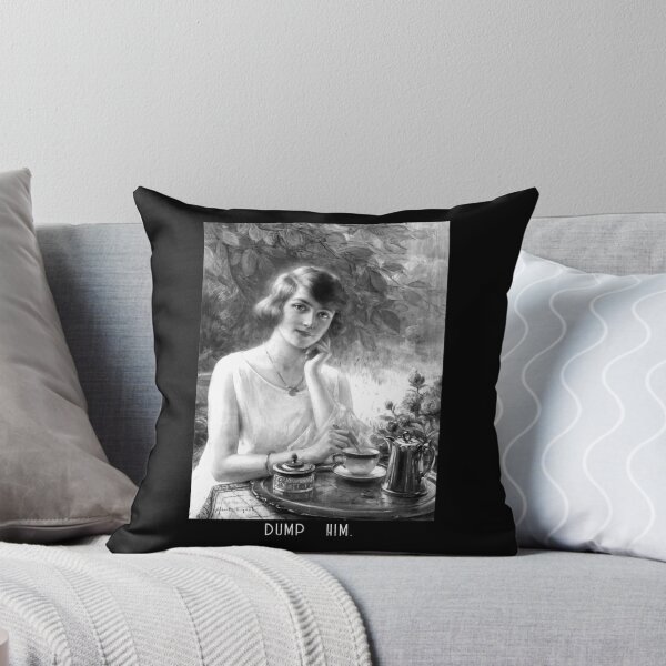 Item preview, Leave him (woman with a cup of tea - black and white) designed and sold by Lisandre.illu.