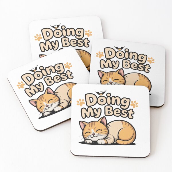 Item preview, Doing My Best | Funny Cat Motivational T-Shirt designed and sold by RALYSHOP.