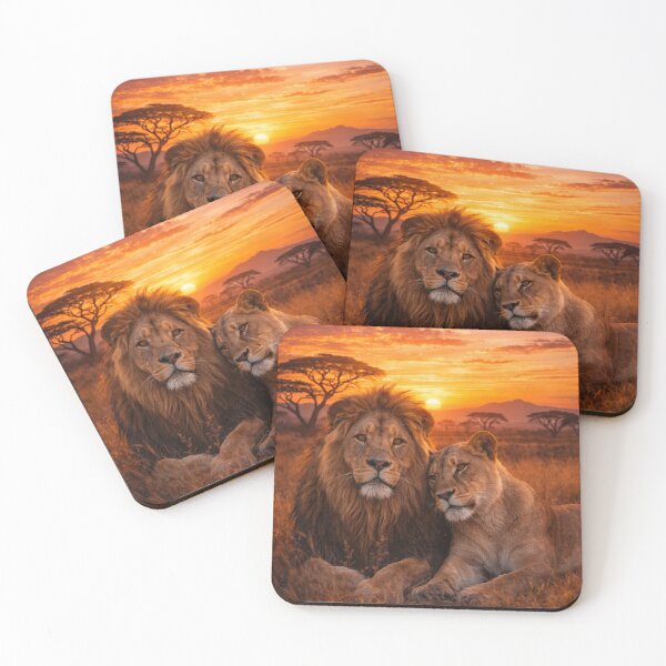 Item preview, Lions Under African Sunset designed and sold by JuViRo.