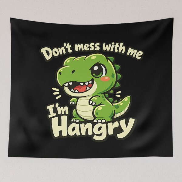Item preview, Cute Hangry Dinosaur Cartoon designed and sold by SidTastic .