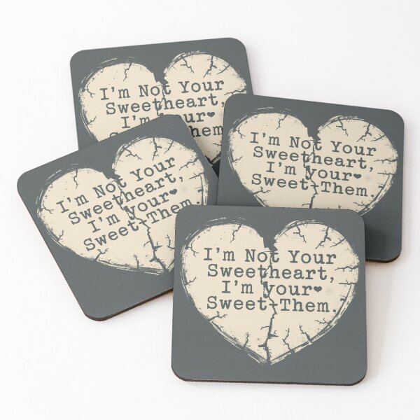 Item preview, Sweet-Them Non-Binary Distressed Heart Quote designed and sold by rainbowgremlin.