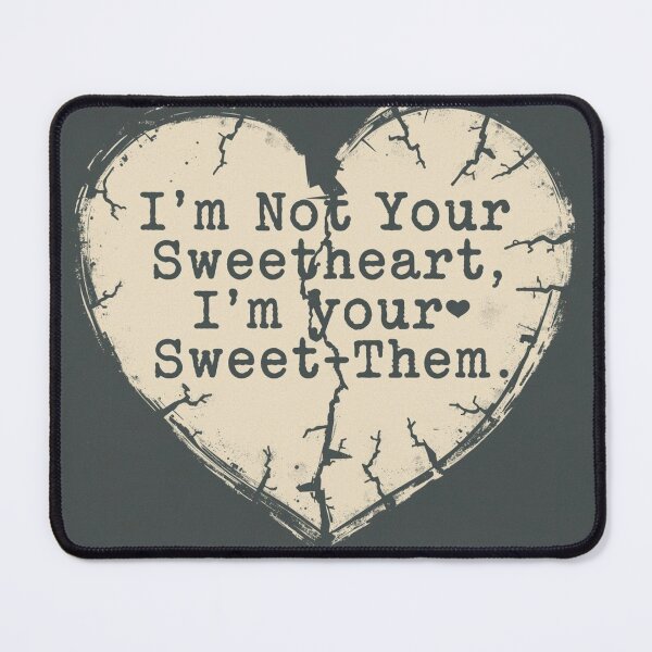 Item preview, Sweet-Them Non-Binary Distressed Heart Quote designed and sold by rainbowgremlin.