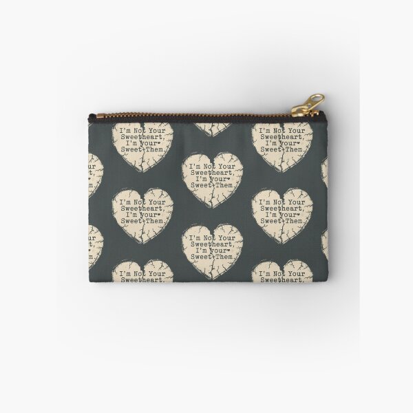 Item preview, Sweet-Them Non-Binary Distressed Heart Quote designed and sold by rainbowgremlin.