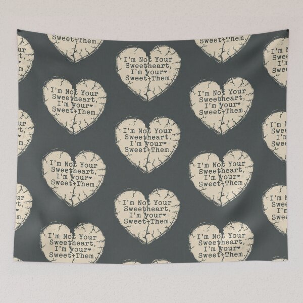 Item preview, Sweet-Them Non-Binary Distressed Heart Quote designed and sold by rainbowgremlin.