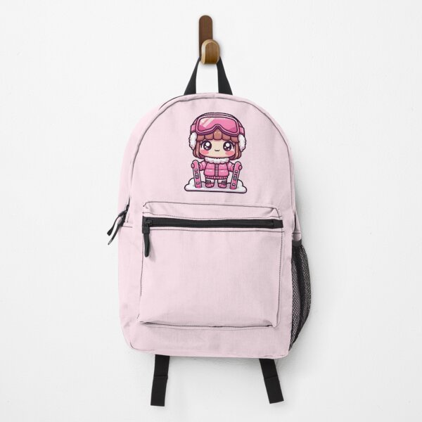 Item preview, Kawaii Little Skier Girl - Cute Pink Winter Outfit designed and sold by GREENZ0NE.