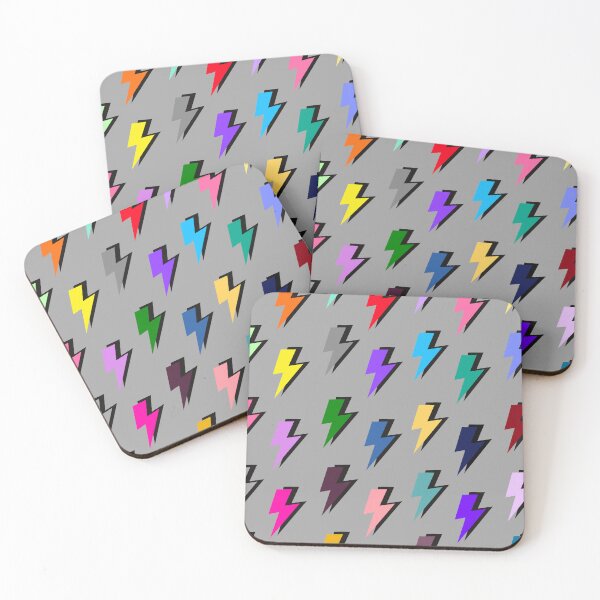 Item preview, Lightning Pattern in Mutli-Colour on Grey designed and sold by OneThreeSix.