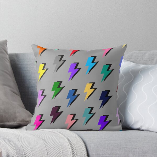 Item preview, Lightning Pattern in Mutli-Colour on Grey designed and sold by OneThreeSix.
