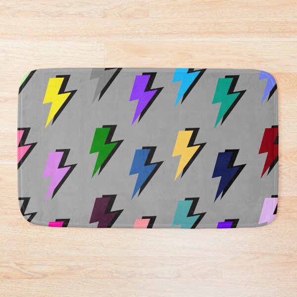 Item preview, Lightning Pattern in Mutli-Colour on Grey designed and sold by OneThreeSix.