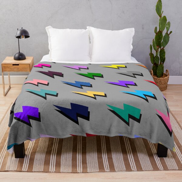 Item preview, Lightning Pattern in Mutli-Colour on Grey designed and sold by OneThreeSix.