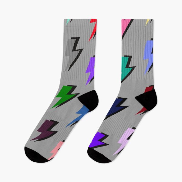 Item preview, Lightning Pattern in Mutli-Colour on Grey designed and sold by OneThreeSix.