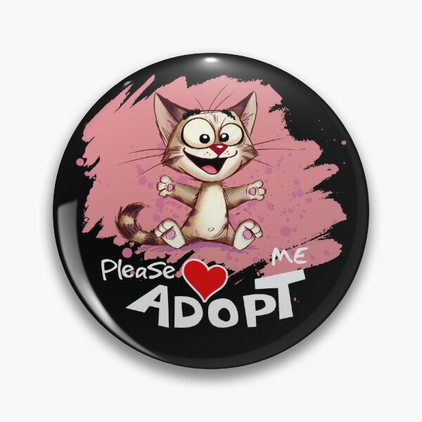 Item preview, Adopt Don’t Shop – Cute Rescue Cat Illustration designed and sold by Green Bird Design.