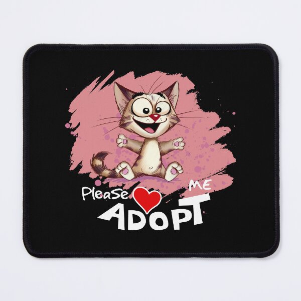 Item preview, Adopt Don’t Shop – Cute Rescue Cat Illustration designed and sold by Green Bird Design.