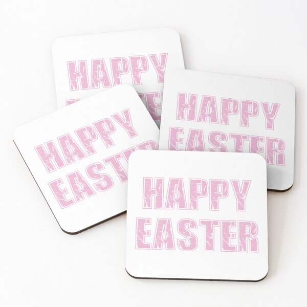 Item preview, Vintage Distressed Pink Happy Easter Typography Design designed and sold by Vision Crafted.