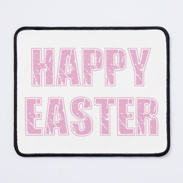 Item preview, Vintage Distressed Pink Happy Easter Typography Design designed and sold by Vision Crafted.