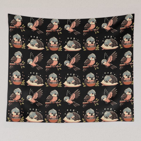 Item preview, Cute Galah Cockatoo – Pink and Grey Parrot Set designed and sold by GREENZ0NE.