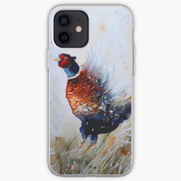 Pheasant watercolor iPhone Soft Case