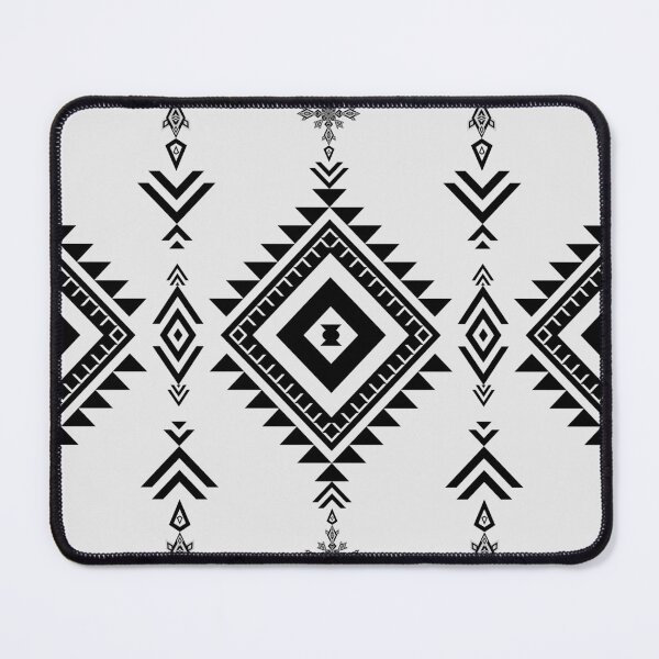 Item preview, Native ethnic Indian style vertical pattern in black and white. designed and sold by Nengsang.