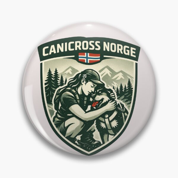 Item preview, Canicross Norge Dog Running Emblem Design designed and sold by Meandmyshop.