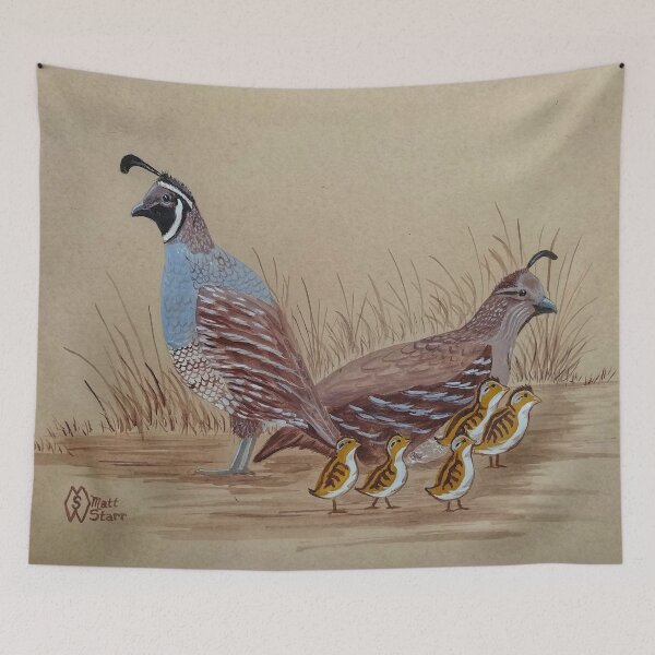 Item preview, California Quail with chicks  designed and sold by Matt Starr Fine Art .