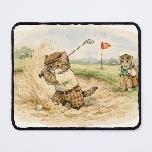 Aperçu de l'œuvre Des ennuis au neuvième trou — Une histoire de Kitty Caddie créée et vendue par FoxBaine Designs.
