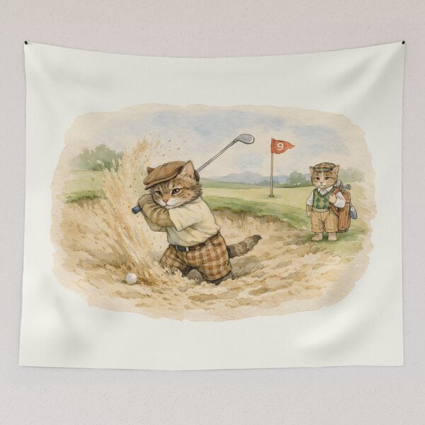 Item preview, Trouble on the Ninth — A Kitty Caddie Tale designed and sold by FoxBaine Designs.