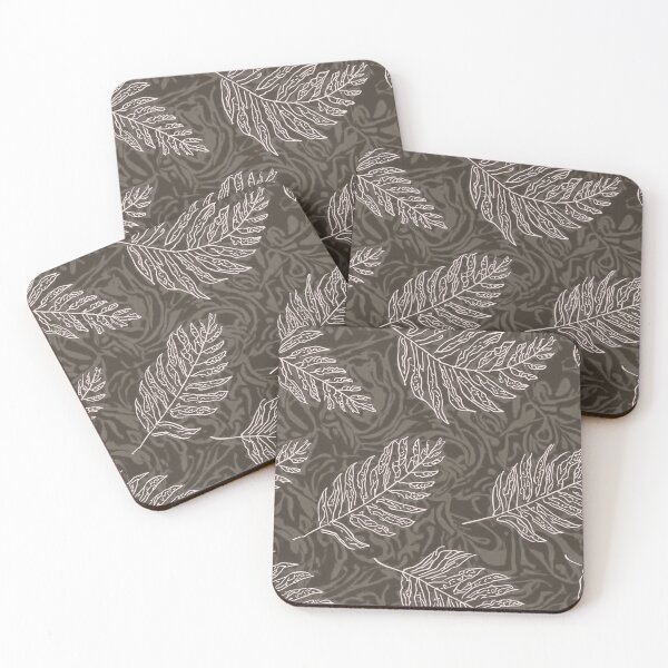 Item preview, Fern Botanical Repeat Pattern – Urban Botanica No.04 (Warm Taupe) designed and sold by GreennieArt.