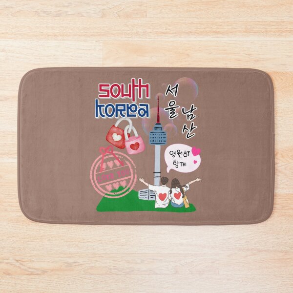 Item preview, Namsan Seoul Tower Love Locks – Romantic Illustration | Forever Together in Korean designed and sold by mycreastyle.