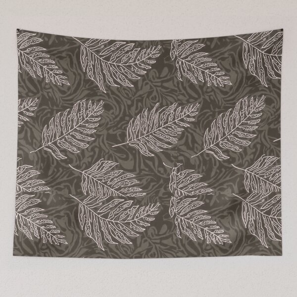 Item preview, Fern Botanical Repeat Pattern – Urban Botanica No.04 (Warm Taupe) designed and sold by GreennieArt.