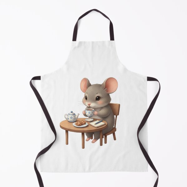 Item preview, Cute Mouse Drinking Tea at a Table - Cute Mouse & Hobbies Series designed and sold by EnlightArt.
