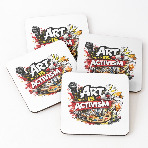 Item preview, Art Is Activism – Protest Art Illustration with Megaphone and Paint Palette designed and sold by RetroPop23.