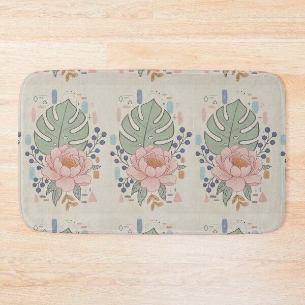 Item preview, Pastel Flower and Tropical Leaf Pattern designed and sold by snoWorkshop.