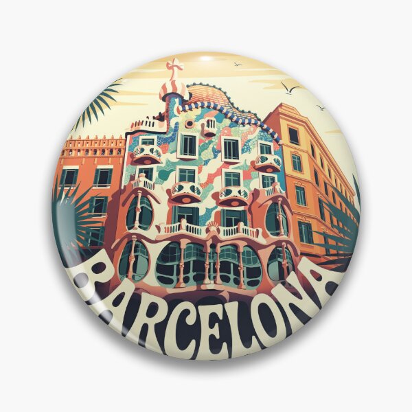 Item preview, Casa Batlló Barcelona Retro Art – Psychedelic 70s Architecture Illustration designed and sold by CircinusStore.