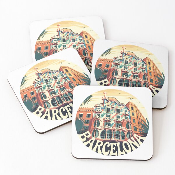 Item preview, Casa Batlló Barcelona Retro Art – Psychedelic 70s Architecture Illustration designed and sold by CircinusStore.