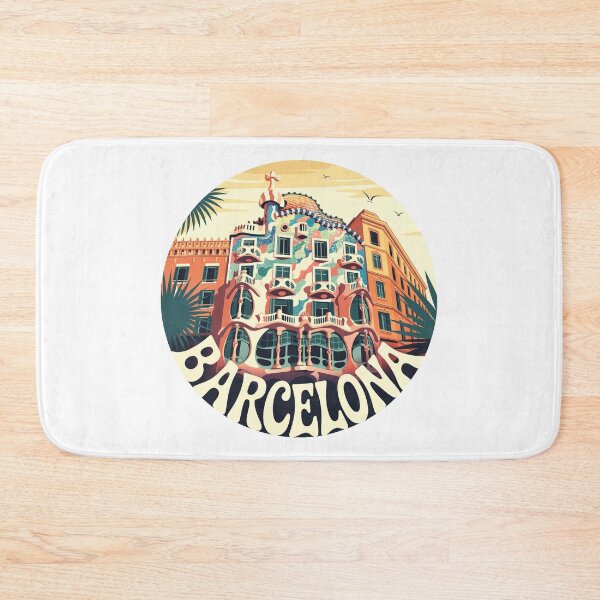 Item preview, Casa Batlló Barcelona Retro Art – Psychedelic 70s Architecture Illustration designed and sold by CircinusStore.