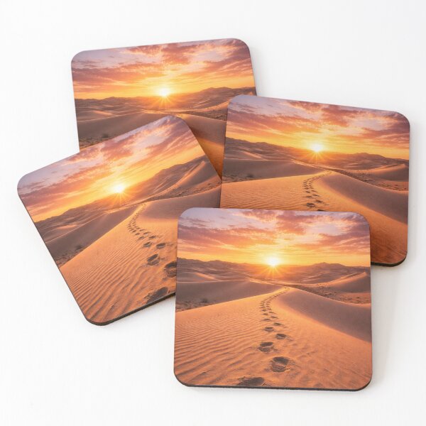 Item preview, Lonely Footprints Across Sunrise Dunes designed and sold by JuViRo.