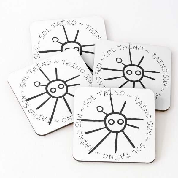 Item preview, Taino Sun Puerto Rico Tainos Symbols Black designed and sold by byDarling.