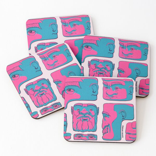 Item preview, Fragmented Faces – Bold Graphic Surreal Illustration designed and sold by RafarteAntunes.