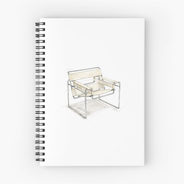 Item preview, Design Classic - Wassily Chair in white - sketch industrial design style copic designed and sold by Rosadraws.