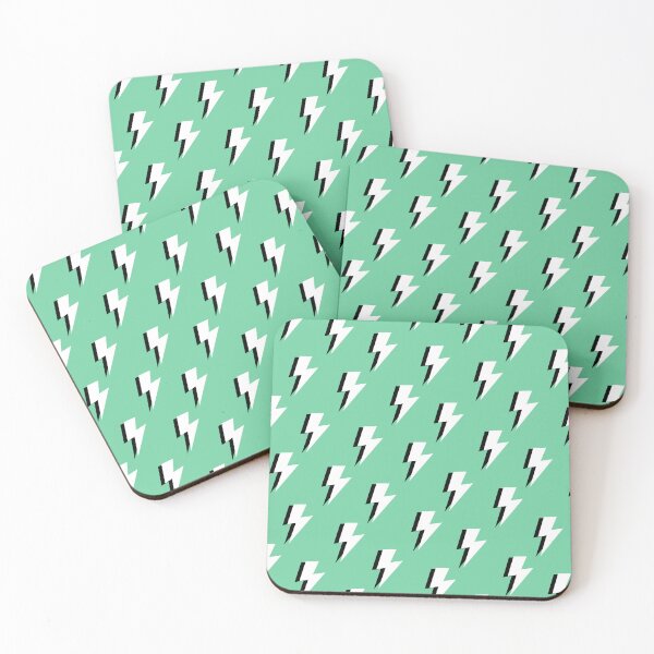 Item preview, Lightning Bolt Pattern on Mint Green  designed and sold by OneThreeSix.