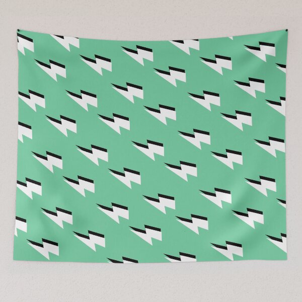 Item preview, Lightning Bolt Pattern on Mint Green  designed and sold by OneThreeSix.