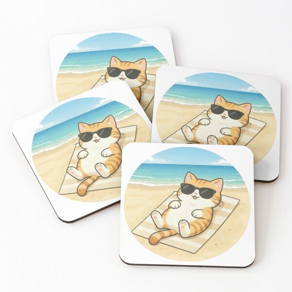Item preview, Cat sunbathing designed and sold by UrbanView.