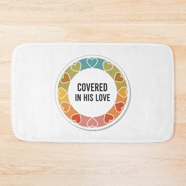 Item preview, Covered in His Love Christian Encouragement Sticker designed and sold by Illustrated Faith.