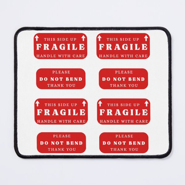 Item preview, Fragile Labels Shipping Red Do Not Bend Box Stickers Prints Posters Wall Art Magnet Home Coffee Cup Decoration TShirt Stationary Notebook Magnet Hat Kitchen Work School Office Redbubble Shop designed and sold by Saritas Boutique Shop.