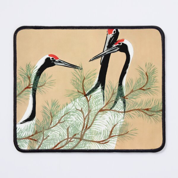 Item preview, Japanese Cranes & Pine Branches Illustration Vintage Japonisme Bird Art designed and sold by ArtDesignRemix.
