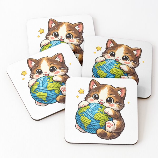 Item preview, Cute kitten holding the planet. designed and sold by JonelleTshirts.