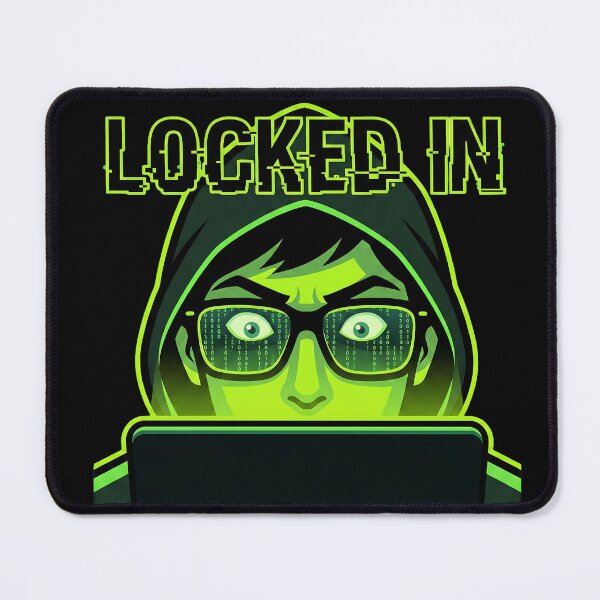 Item preview, Locked In Funny Gamer Hacker Coding Mode designed and sold by DigitalAnnaBanana.