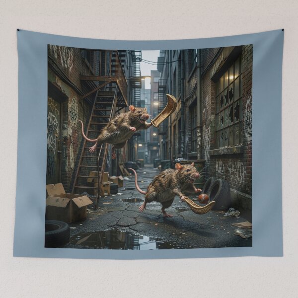 Item preview, New York City Giant Rats Play Jai Alai  designed and sold by Tridentulus.
