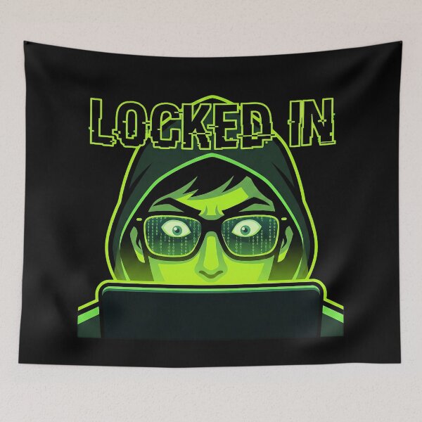 Item preview, Locked In Funny Gamer Hacker Coding Mode designed and sold by DigitalAnnaBanana.