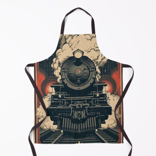 Item preview, Locomotive No 1 'The Old Timer' - Vintage Art Deco Style Steam Locomotive designed and sold by ArtbyClarkie.