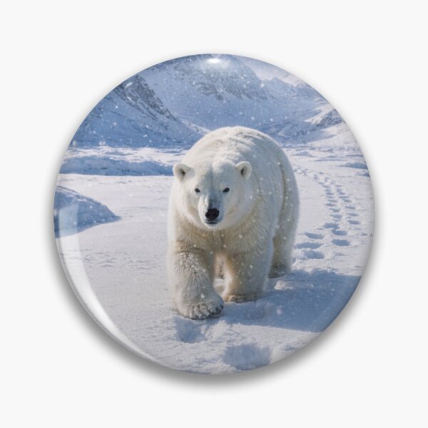 Item preview, Polar Bear Walking Through Snowy Tundra designed and sold by JuViRo.